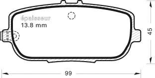 set placute frana,frana disc