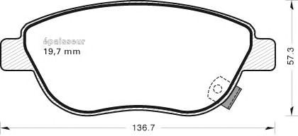 set placute frana,frana disc