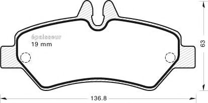 set placute frana,frana disc