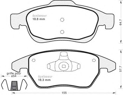 set placute frana,frana disc