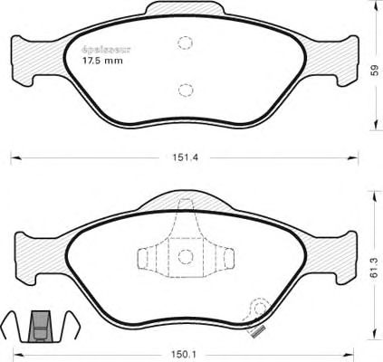 set placute frana,frana disc