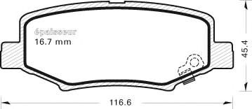 set placute frana,frana disc