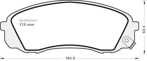 set placute frana,frana disc