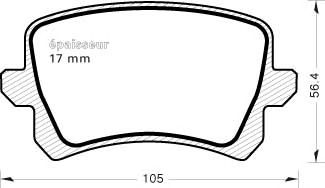 set placute frana,frana disc