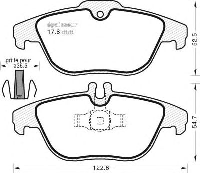 set placute frana,frana disc