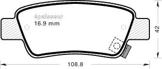 set placute frana,frana disc