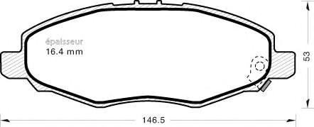 set placute frana,frana disc