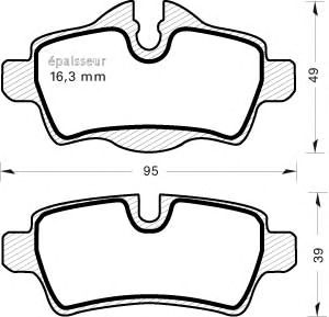 set placute frana,frana disc