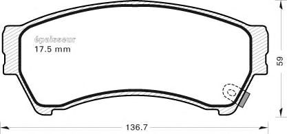 set placute frana,frana disc