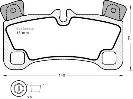 set placute frana,frana disc