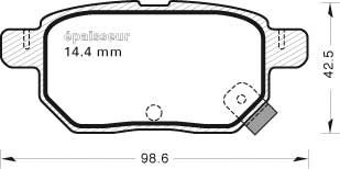 set placute frana,frana disc