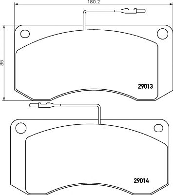 set placute frana,frana disc