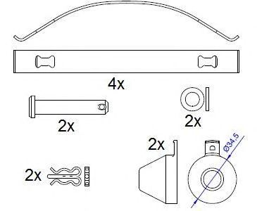 set placute frana,frana disc