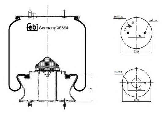 Burduf, suspensie pneumatica