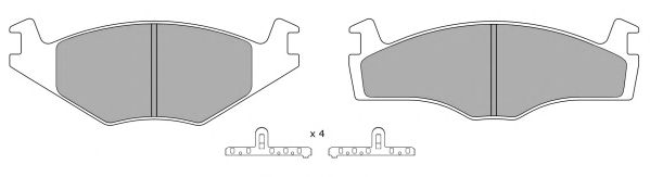 set placute frana,frana disc