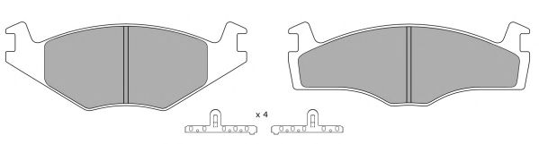 set placute frana,frana disc