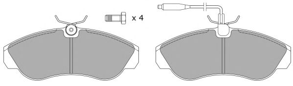 set placute frana,frana disc