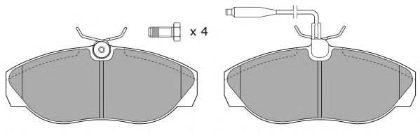 set placute frana,frana disc