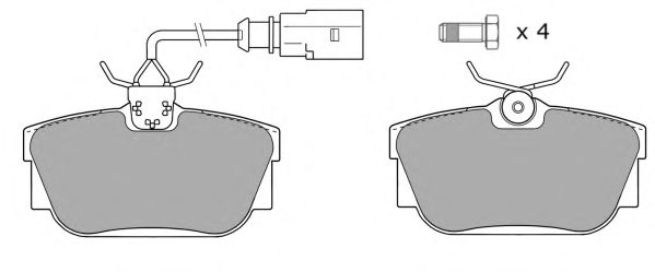 set placute frana,frana disc