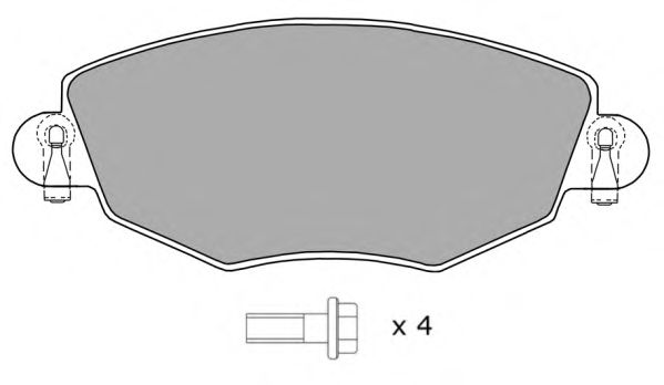 set placute frana,frana disc