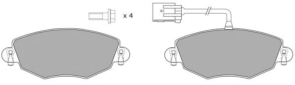 set placute frana,frana disc