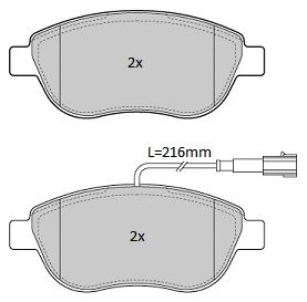 set placute frana,frana disc