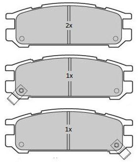 set placute frana,frana disc