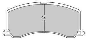 set placute frana,frana disc