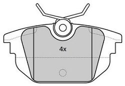 set placute frana,frana disc