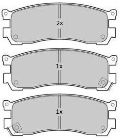 set placute frana,frana disc