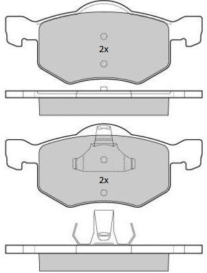 set placute frana,frana disc