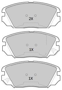 set placute frana,frana disc