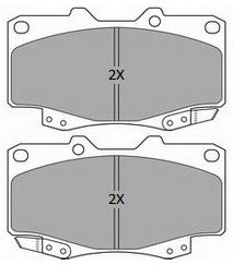 set placute frana,frana disc