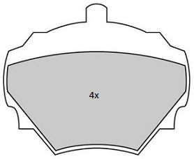 set placute frana,frana disc