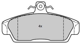 set placute frana,frana disc