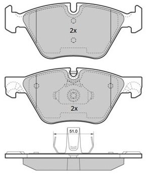 set placute frana,frana disc