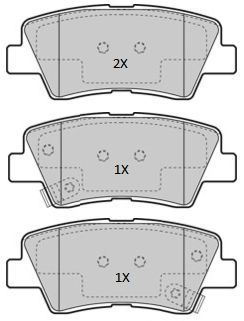 set placute frana,frana disc