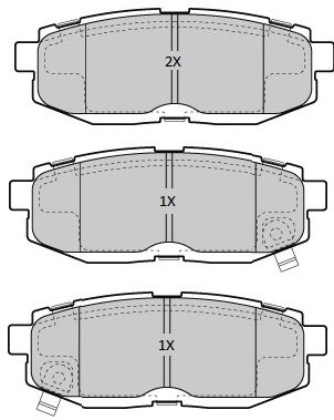 set placute frana,frana disc