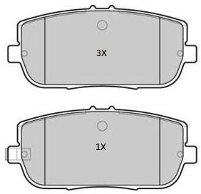 set placute frana,frana disc