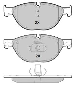 set placute frana,frana disc