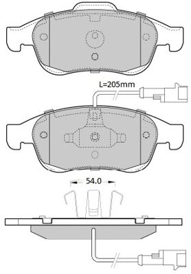 set placute frana,frana disc