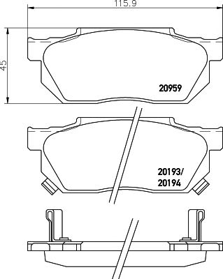 set placute frana,frana disc