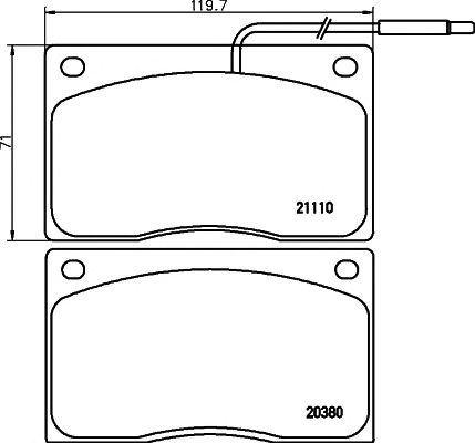 set placute frana,frana disc