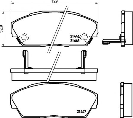 set placute frana,frana disc