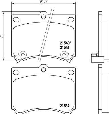 set placute frana,frana disc