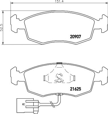 set placute frana,frana disc