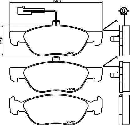 set placute frana,frana disc