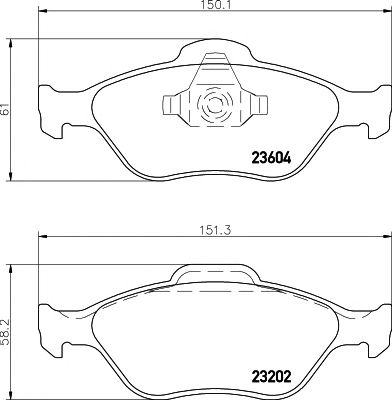 set placute frana,frana disc