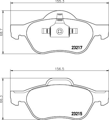 set placute frana,frana disc