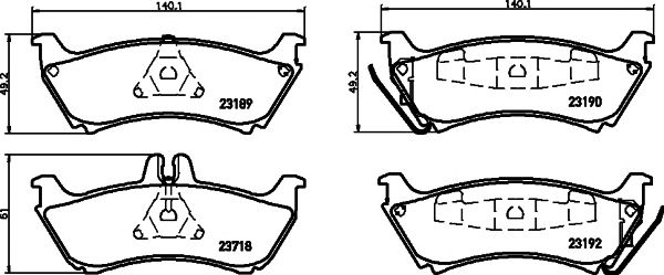 set placute frana,frana disc